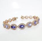Armband - 14 karaat Roségoud - 11.52ct. tw. Tanzaniet -, Nieuw