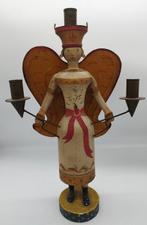 Chandelier - Bois, Fer - Ange de lart folklorique