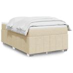vidaXL Boxspring met matras stof crèmekleurig 120x200 cm, Verzenden, Nieuw