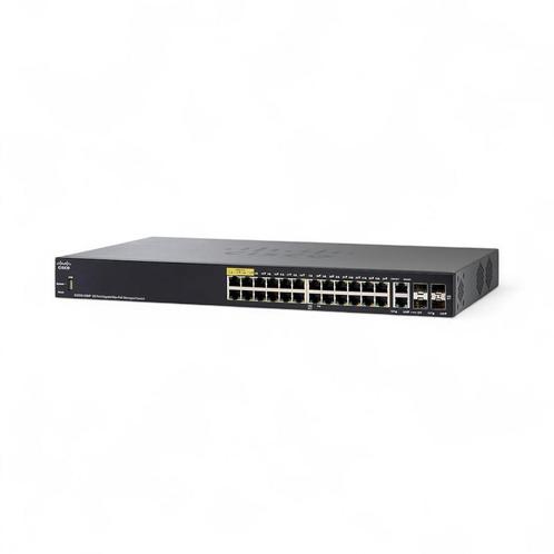 Cisco SG350 - 28x 1Gb BASE-T Port, 2x 1Gb SFP Port, POE+,, Computers en Software, Netwerk switches, Refurbished, Verzenden