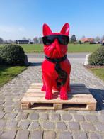 Beeld, XXXL buldog zittend rood - 120 cm - polyresin, Antiek en Kunst