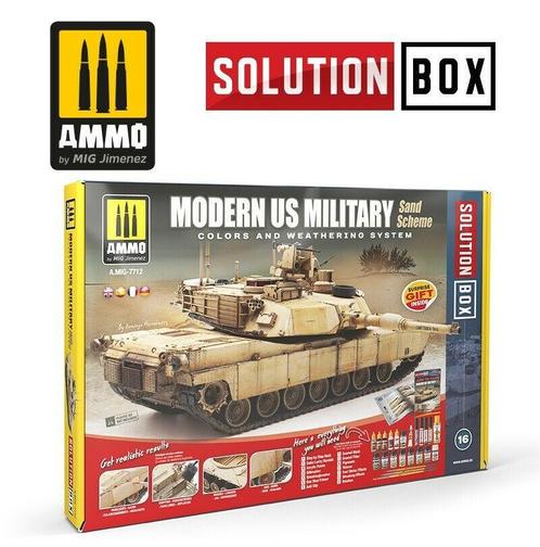 Mig - Solution Box Modern Us Military Sand Scheme (1/22), Hobby en Vrije tijd, Modelbouw | Overige, 1:50 tot 1:144, Nieuw, Verzenden