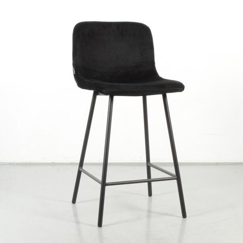 Barkruk Ystad, zwart, 4-poot onderstel, Huis en Inrichting, Stoelen, Gebruikt, Ophalen of Verzenden