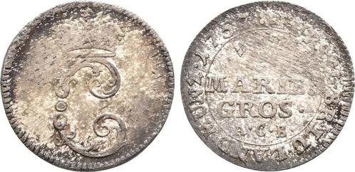 1 Mariengroschen 1757 Acb Braunschweig Wolfenbuettel: Kar..., Postzegels en Munten, Munten | Europa | Niet-Euromunten, België