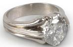Bague Platine - 3.00ct. tw. Diamant (Naturelle) - Diamant, Handtassen en Accessoires, Ringen, Nieuw