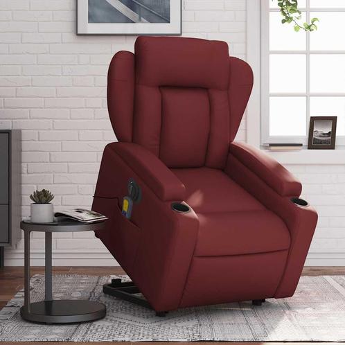 vidaXL Fauteuil inclinable de massage Ã©lectrique rouge, Maison & Meubles, Fauteuils, Neuf, Envoi