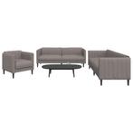 vidaXL 3-delige Loungeset stof taupe, Huis en Inrichting, Zetels | Zetels, Verzenden, Nieuw