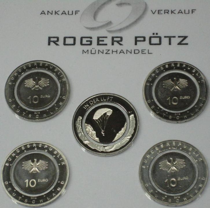 5 x 10 Euro Brd Luft bewegt 2019 In der Luft bankfrisch i..., Timbres & Monnaies, Monnaies | Europe | Monnaies euro, Envoi