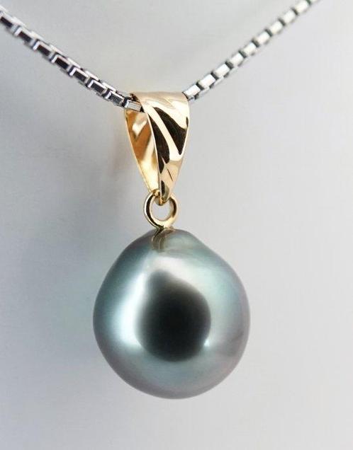 Zonder Minimumprijs - Hanger - 18 karaat Geel goud Parel -, Handtassen en Accessoires, Antieke sieraden