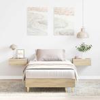 vidaXL Bedframe zonder matras 90x200 cm spaanplaat sonoma, Huis en Inrichting, Slaapkamer | Bedden, Verzenden, Nieuw