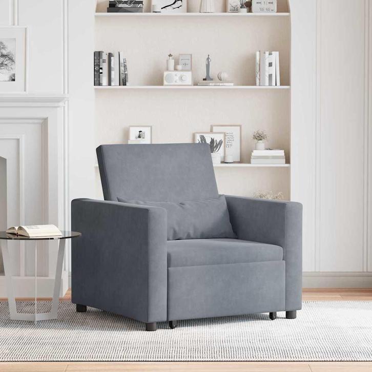 vidaXL Enkel Slaapbank met wielen Donkergrijs 90 x 165 x 87, Huis en Inrichting, Fauteuils, Nieuw, Verzenden