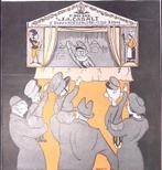 Spotprent over een fascistisch poppenspel (lijst optie), Antiek en Kunst, Verzenden