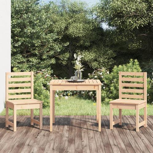 vidaXL 3-delige Bistroset massief grenenhout, Tuin en Terras, Tuinsets en Loungesets, Nieuw, Verzenden