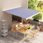 vidaXL Luifeldoek 450x300 cm canvas blauw en wit, Tuin en Terras, Zonneschermen, Verzenden, Nieuw