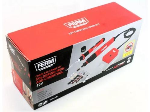 Veiling - FERM Cordless Soldering Iron and Combitool Kit 20V, Doe-het-zelf en Bouw, Gereedschap | Overige machines