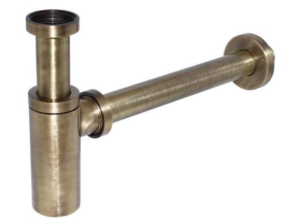 Veiling - De Beer designsifon 5/4x32mm met muurbuis brons, Doe-het-zelf en Bouw, Sanitair