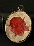 Reliekhouder - Glas, Legering - 1800-1850 - Ware Kruis van, Antiek en Kunst