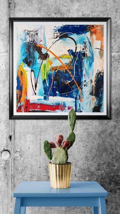 Luc Mora - Le carre bleu - XXL, Antiek en Kunst, Kunst | Designobjecten