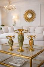 Vaas (3) - Onyx, Messing - Neo-klassieke amfora