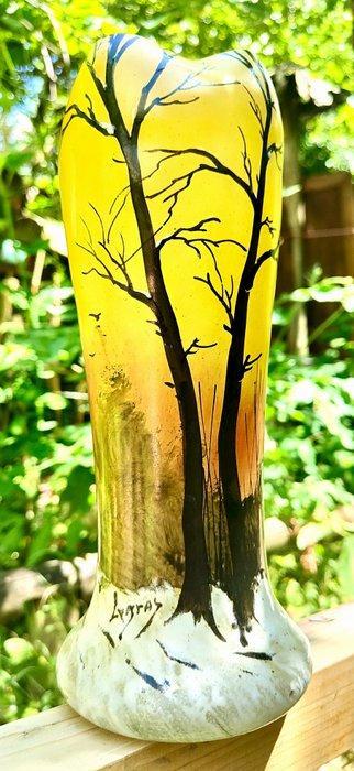 LEGRAS (1839-1916) - Vaas - Zeldzame art nouveau, Antiek en Kunst, Antiek | Glaswerk en Kristal