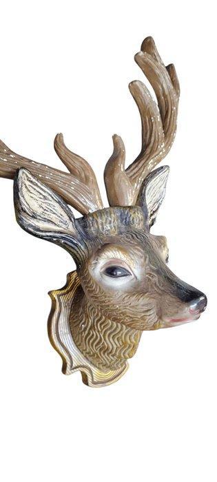 Beeld, Hert - 35 cm - pleister, Antiek en Kunst, Curiosa en Brocante