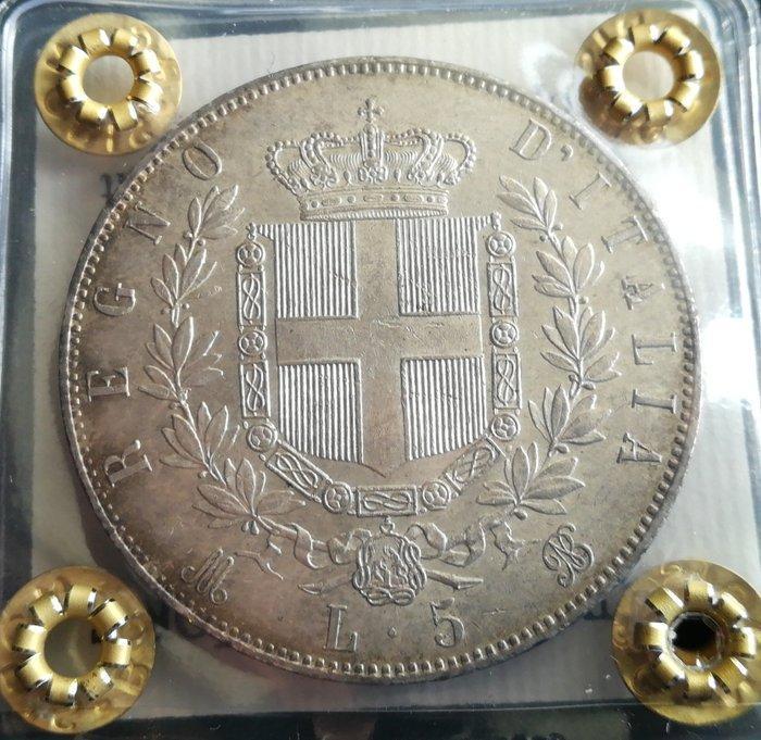 Italië, Koninkrijk Vittorio Emanuele II. 5 Lire 1871 (Zonder, Postzegels en Munten, Munten | Europa | Niet-Euromunten