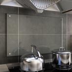 vidaXL Spatscherm keuken 80x50 cm gehard glas transparant