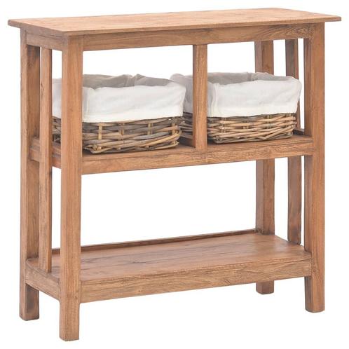 vidaXL Wandtafel 69x28x70 cm massief mahoniehout, Huis en Inrichting, Tafels | Bijzettafels, Nieuw, Verzenden