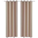vidaXL Gordijnen met metalen ringen 135 x 245 cm 2 stuks, Huis en Inrichting, Verzenden, Nieuw