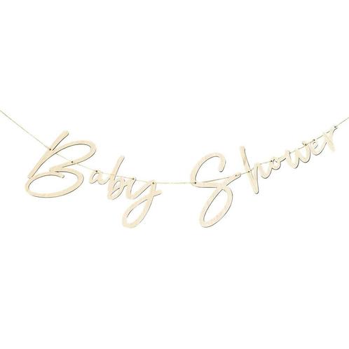 Slinger Baby Shower Hout 2m, Hobby en Vrije tijd, Feestartikelen, Nieuw, Verzenden