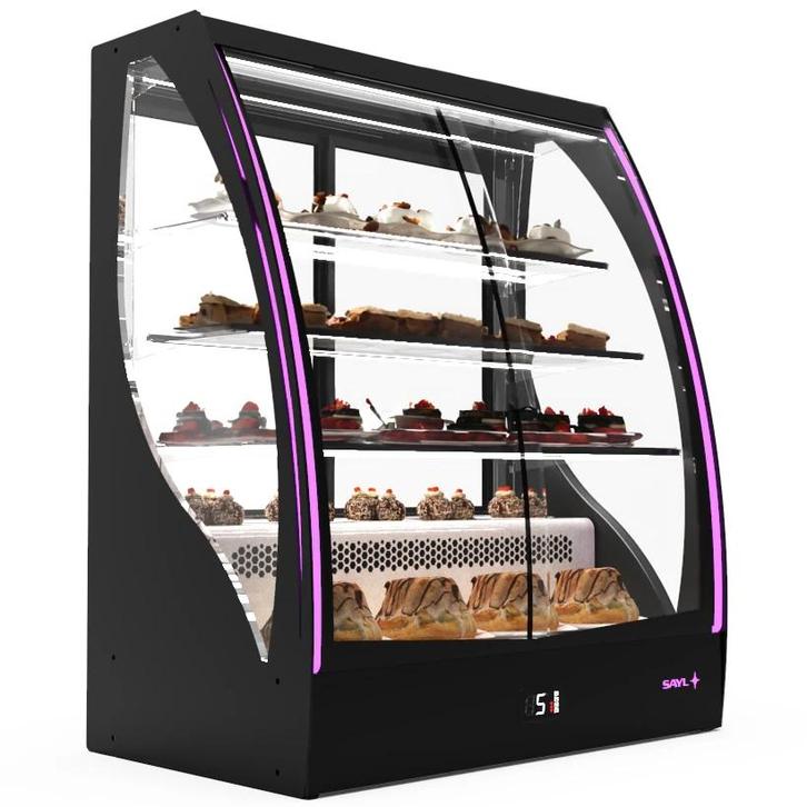 Koelvitrine | PAK | Zwart | +2°C/+6°C | Geforceerd | 4, Zakelijke goederen, Horeca | Keukenapparatuur, Nieuw in verpakking, Verzenden