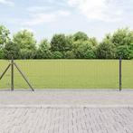 vidaXL Hek met Palen Grijs 0.5 x 50 m Staal, Verzenden, Nieuw