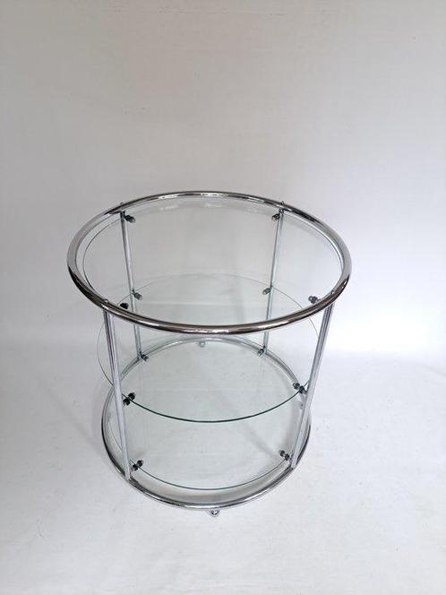 Table dappoint - Acier, Verre - Theetafel, Antiek en Kunst, Antiek | Meubels | Stoelen en Sofa's