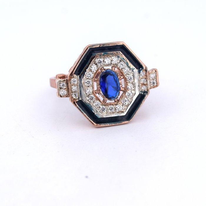 Zonder Minimumprijs - Armring - 9 kt. Roségoud - 1.30ct. tw., Handtassen en Accessoires, Antieke sieraden