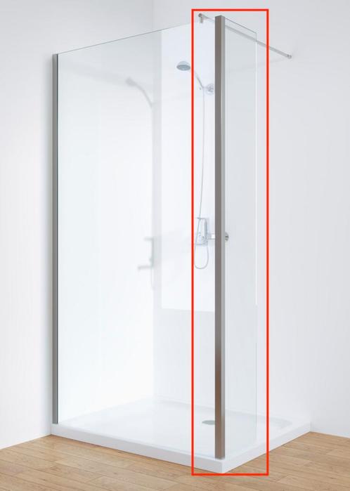 SALE - Tulta 25 x 200 - Chroom - Zijwand vast  -  Douchewand, Doe-het-zelf en Bouw, Sanitair, Nieuw, Ophalen of Verzenden