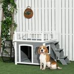 Hondenhuis - LuxeHonden - Balkon - Stappen - Lichtgrijs, Dieren en Toebehoren, Ophalen of Verzenden, Nieuw