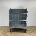 verrijdbare metalen gaascontainer met 3 dichte wanden