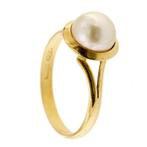Ring - 18 karaat Geel goud Parel, Nieuw