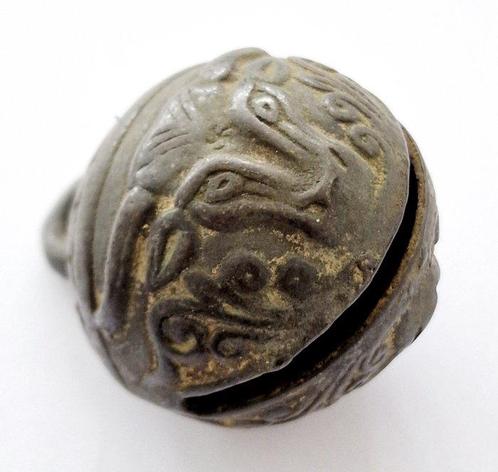 Indochinois Bronze Cloche de temple rituel antique - 61 mm, Antiek en Kunst, Antiek | Overige Antiek