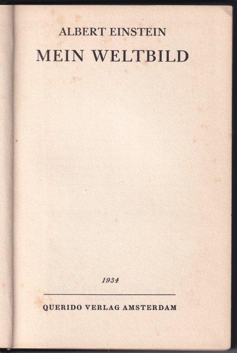 Albert Einstein - Mein Weltbild - 1934, Antiek en Kunst, Antiek | Boeken en Manuscripten