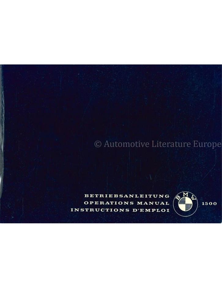 1963 BMW 1500 INSTRUCTIEBOEKJE MULTI, Autos : Divers, Modes d'emploi & Notices d'utilisation