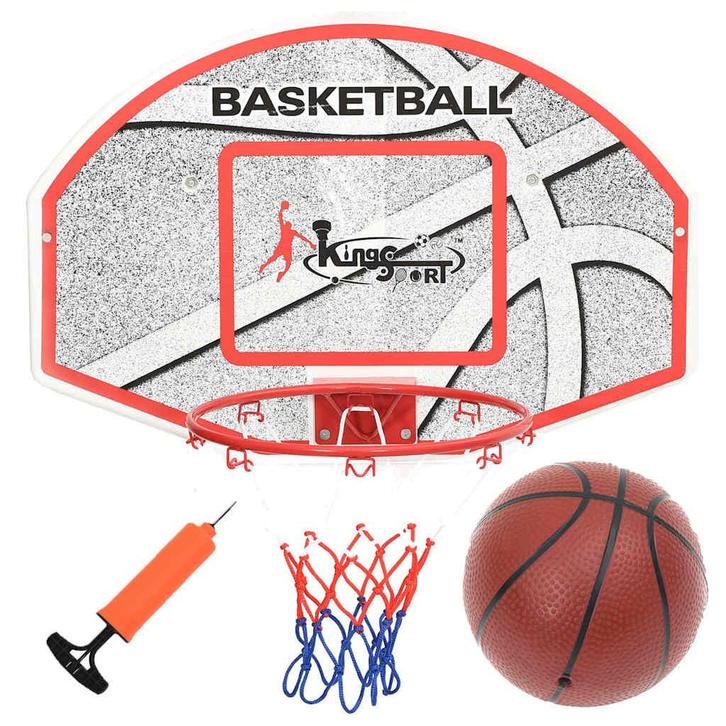 vidaXL 5-delige Basketbalset wandmontage 66x44,5 cm, Sports & Fitness, Basket, Envoi