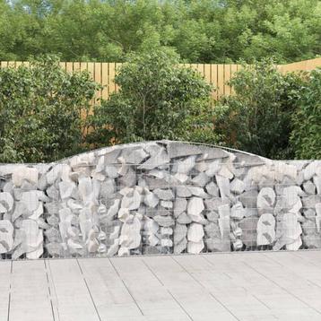 vidaXL Schanskorf gewelfd 400x30x80/100 cm gegalvaniseerd, Verzenden