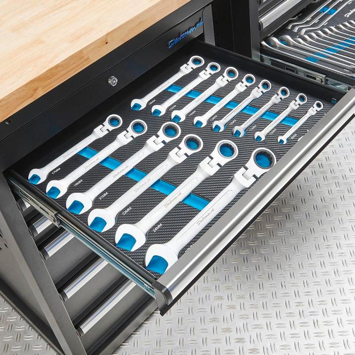 Datona Ringratel-steeksleutelset met kantelbare kop -, Doe-het-zelf en Bouw, Gereedschap | Handgereedschap, Ophalen of Verzenden