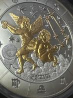 Rwanda. 1000 Francs 2009 Zodiac Zwillinge Gemini .999+Au 24