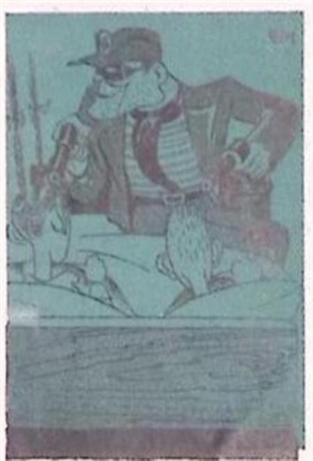 Dief in huis (lijst optie, Lithos), Antiquités & Art, Art | Lithographies & Sérigraphies, Envoi