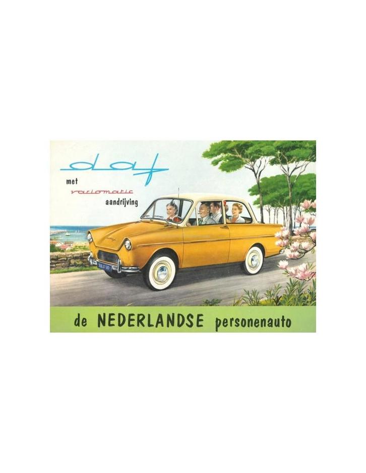 1959 DAF 600 VARIOMATIC BROCHURE NEDERLANDS, Boeken, Auto's | Folders en Tijdschriften, Ophalen of Verzenden