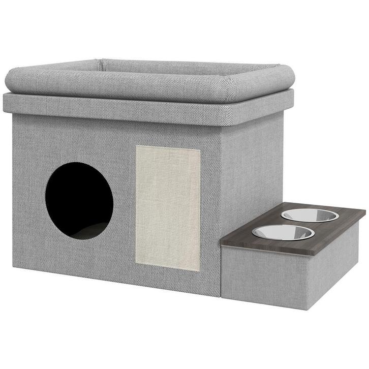 Kattenhuis - Heerlijk Zacht - Grijs, Dieren en Toebehoren, Katten-accessoires, Nieuw, Ophalen of Verzenden