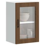 vidaXL Keukenwandkast met glazen deur Porto bruin eikenkleur, Huis en Inrichting, Verzenden, Nieuw