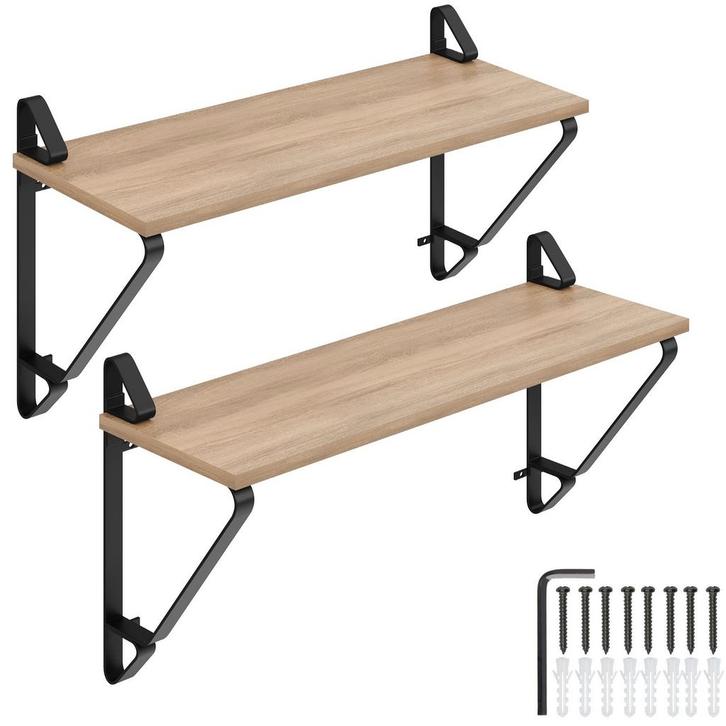 tectake 2 wandplanken Irvine - Industrieel licht hout, eiken, Huis en Inrichting, Overige Huis en Inrichting, Verzenden